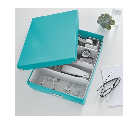 Короб-органайзер Leitz Click & Store M, бирюзовый 60580051
