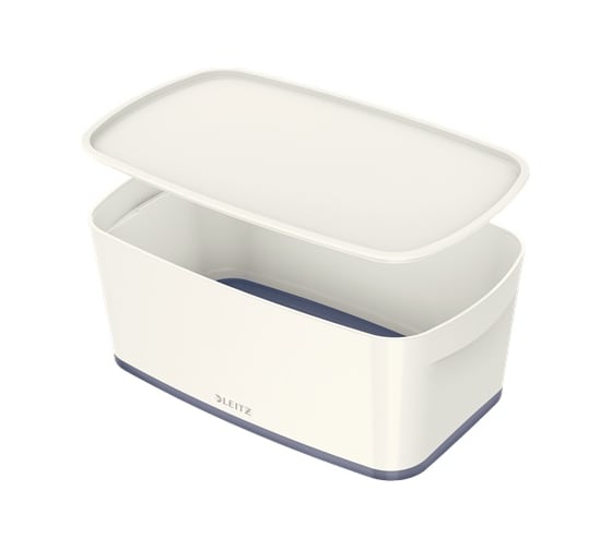 Короб Leitz MyBox с крышкой, малый, белый/серый 52291001 1