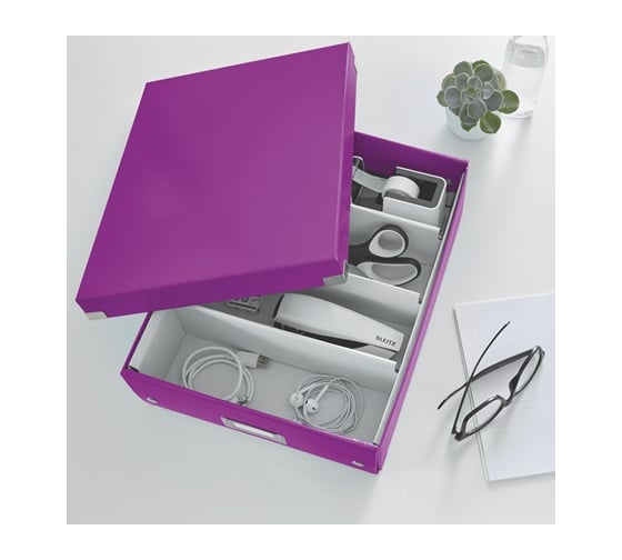 Короб-органайзер Leitz Click & Store M, фиолетовый 60580062