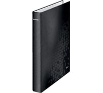 Папка Leitz WOW 4DR с кольцевым механизмом 25 мм, темно-черный глянцевый 42420095