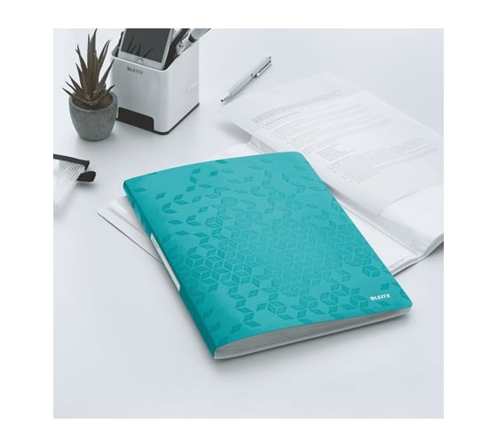 Книга Leitz WOW с 20 карманами, бирюзовый 46310051