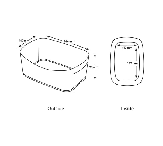 Лоток для хранения Leitz MyBox белый/серый 52571001
