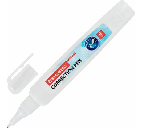 Ручка-корректор с улучшенным пластиковым наконечником reSTART, 9 мл, BRAUBERG 272685