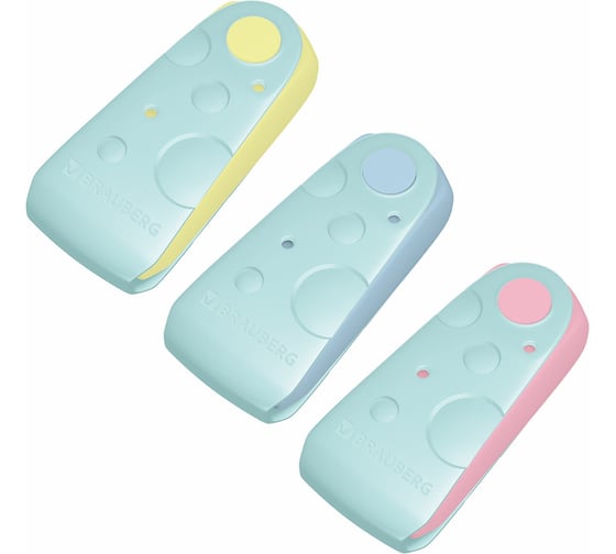 Ластики ULTRA PASTEL НАБОР 3 ШТУКИ, 57х24х15 мм, ассорти пастель, блистер, BRAUBERG 272689