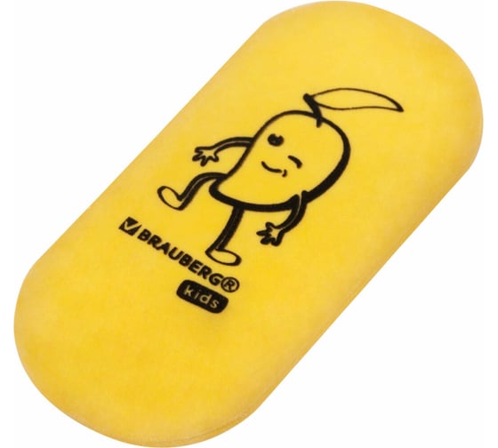Ластики KIDS Fruits НАБОР 6 штук, 50х23х10 мм, овальные, ассорти, блистер, BRAUBERG 272669