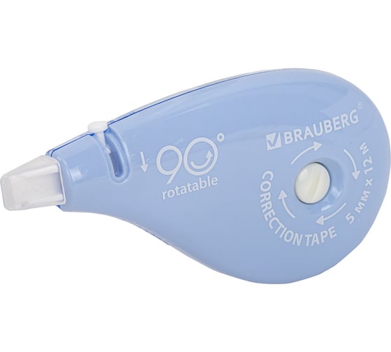 Корректирующая лента PASTEL 5мм х 12 м вращающийся наконечник 3 шт, BRAUBERG 272489