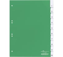 Разделитель DURABLE с вставными ярлычками на 10 разделов, зеленый 622105