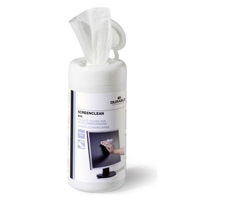 Туба с салфетками для экранов DURABLE SCREENCLEAN 100 шт в упаковке 573602