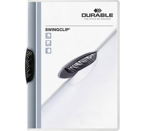 Папка DURABLE SWINGCLIP 30 с клипом, черный 226001 1
