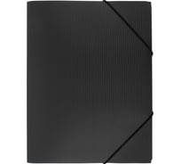 Папка Expert Complete 5 шт., на резинке, A4, 600 мкм, 35 мм, эффект 3D, PRISMA, черный, EC210400001 742797