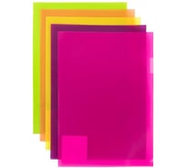 Папка-уголок Expert Complete 10 шт., A4, 180 мкм, волокно, Trend NEON, ассорти, EC210300200 721037