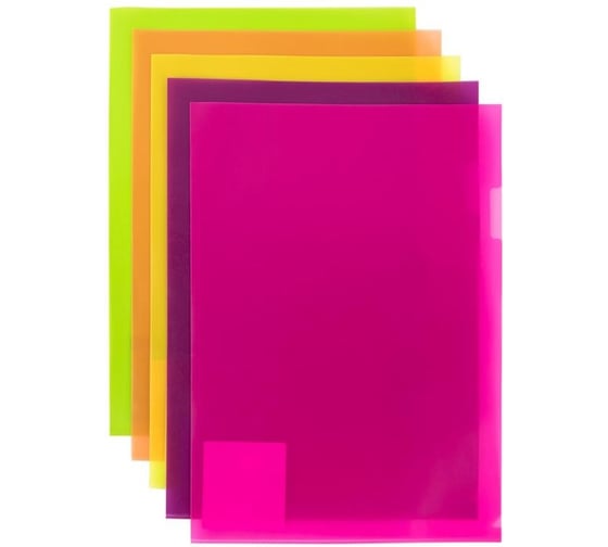 Папка-уголок Expert Complete 10 шт., A4, 180 мкм, волокно, Trend NEON, ассорти, EC210300200 721037