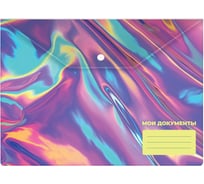 Конверт на кнопке Silwerhof Oil A4, пластик, 0.25 мм, кнопка белая 2015299