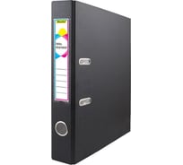 Папка-регистратор Silwerhof A4, 50 мм, ПВХ/бумага, черный, без окантки, сборная, 2 шт. 2013382