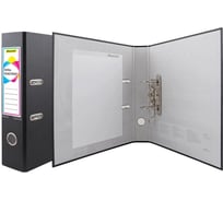 Папка-регистратор Silwerhof A4, 75 мм, ПВХ/бумага, черный, без окантки, сборная, 2 шт. 2013384