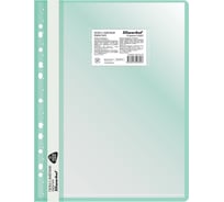 Папка-скоросшиватель Silwerhof A4, прозрачный верхний лист, 10 вкладышей, боковая перфорация, полипропилен зеленый 1164320