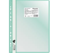 Папка-скоросшиватель Silwerhof A4, прозрачный верхний лист, 20 вкладышей, боковая перфорация, полипропилен зеленый 1164324