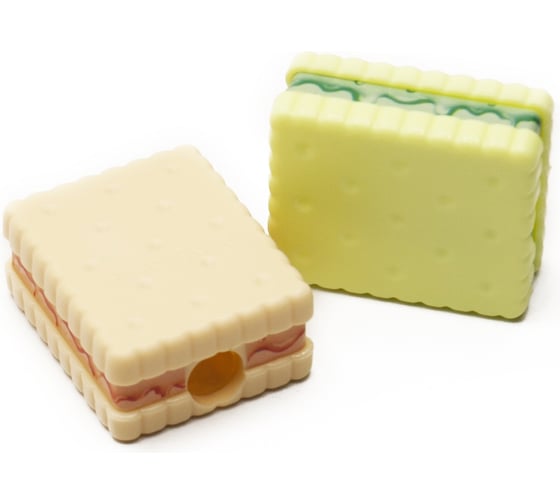 Точилка для карандашей ручная Silwerhof Cookies Монстрики, 1 отверстие, пластик, ассорти, туба 1832446