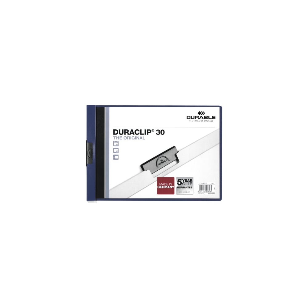 Горизонтальная папка DURABLE DURACLIP 30 с клипом, синий 224607 ...