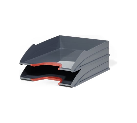 Комплект лотков DURABLE VARICOLORTRAYSET DUO антрацит/красный, 2 шт в упаковке 770203 1