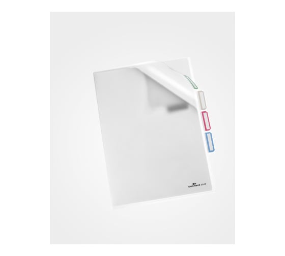 Папка-уголок DURABLE с 3-мя разделами, прозрачная, 5 шт в упаковке 231619