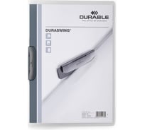 Папка DURABLE DURASWING 30 с клипом, прозрачный, 5 шт в упаковке 229037