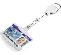 Держатель для пропуска DURABLE EXTRA STRONG с рулеткой, белый 868902