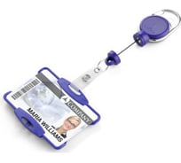 Держатель для пропуска DURABLE EXTRA STRONG с рулеткой, синий 868907