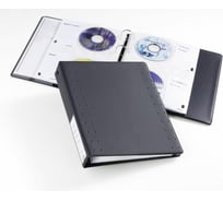 Папка для хранения 20+ CD/DVD DURABLE INDEX A4 на кольцах, антрацит 522758