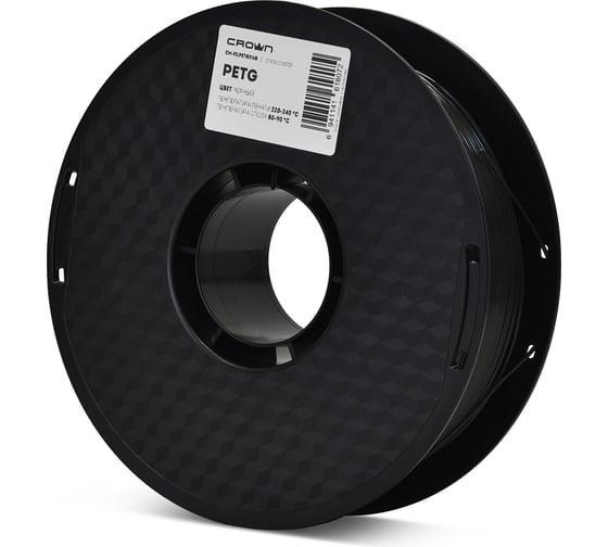 Пластик для принтера CROWN MICRO CM-FILPETG016B PETG Чёрный CM000003721