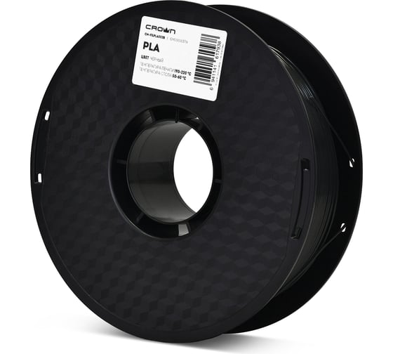 Пластик для принтера CROWN MICRO CM-FILPLA002B PLA Чёрный CM000003716