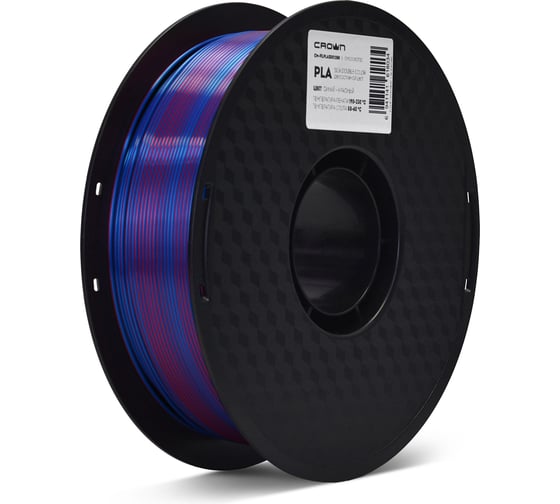 Пластик для принтера CROWN MICRO CM-FILPLASD012BR PLA Silk Двойной Синий-красный CM000003732