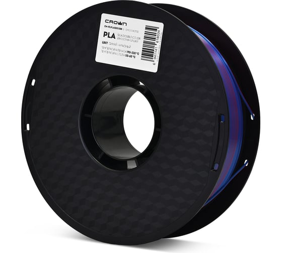 Пластик для принтера CROWN MICRO CM-FILPLASD012BR PLA Silk Двойной Синий-красный CM000003732