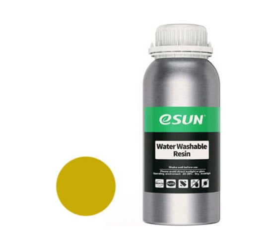 Фотополимерная смола Water Washable желтая ESUN УТ000007776