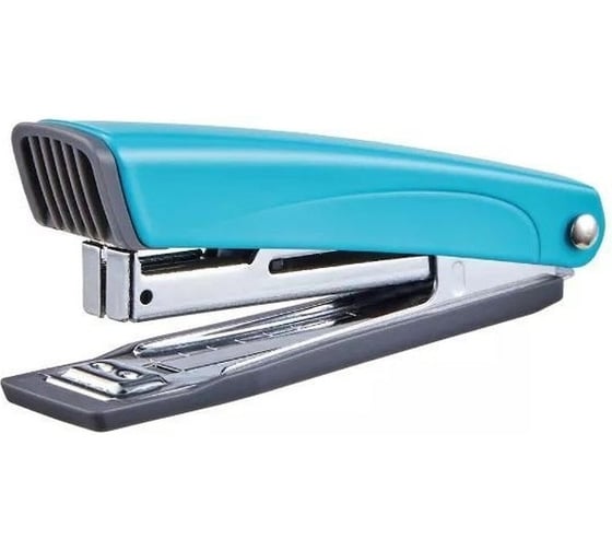 Степлер KW-Trio 05263BLUE N10 (10 листов), встроенный антистеплер голубой, 50 скоб, металл/пластик закрыт 1954956