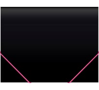 Папка на резинке Бюрократ Black Opal BL510/1 A4, пластик, корешок 30 мм, 0.5 мм, черный 1481725
