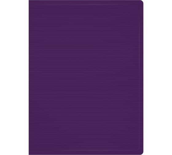 Папка с 10 прозрачными вкладышами Бюрократ DeLuxe DLV10BBERRY A4, пластик, 0.7 мм, черничный 1135755 1