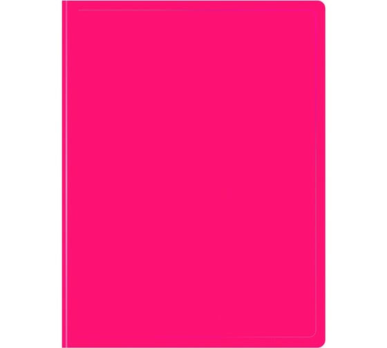 Папка с 10 прозрачными вкладышами Бюрократ Double Neon DNE07V10PINK A4, пластик, 0.7 мм, розовый 1131746 1