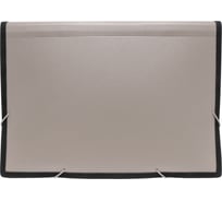 Портфель Бюрократ -BPR13LGREY 13 отделений, A4, с окантовкой, пластик, 0.7 мм, серый 876102