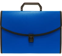 Портфель Бюрократ -BPP13LBLUE 13 отделений, A4, с окантовкой, пластик, 0.7 мм, синий 876052