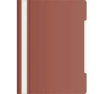 Папка-скоросшиватель Бюрократ -PS20BROWN A4, прозрачный верхний лист, пластик, коричневый, 0.12/0.16 816297