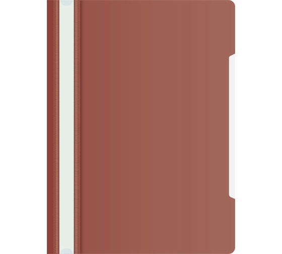 Папка-скоросшиватель Бюрократ -PS20BROWN A4, прозрачный верхний лист, пластик, коричневый, 0.12/0.16 816297 1