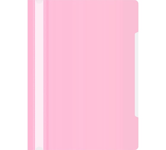 Папка-скоросшиватель Бюрократ Pastel -PSLPAST/PINK A4, прозрачный верхний лист, пластик, розовый, 0.14/0.18 1481358 1