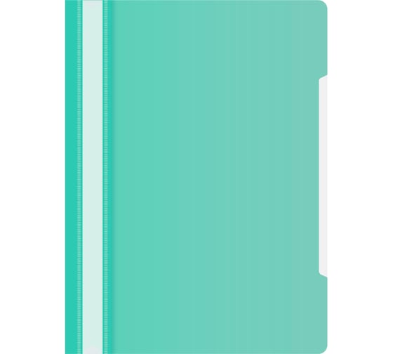 Папка-скоросшиватель Бюрократ Pastel -PSLAST/GRN A4, прозрачный верхний лист, пластик, мятный, 0.14/0.18 1481353