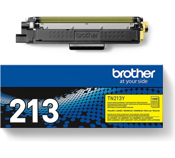 Тонер-картридж Brother 1300 страниц, желтый, для MFC-L3770CDW, DCP-L3550CDW, HL-L3230CDW TN213Y