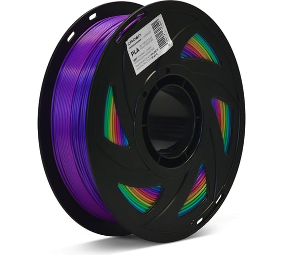 Пластик для принтера CROWN MICRO CM-FILPLAST013PkBY PLA Silk Тройной Розовый-синий-флуоресцентный желтый CM000003733