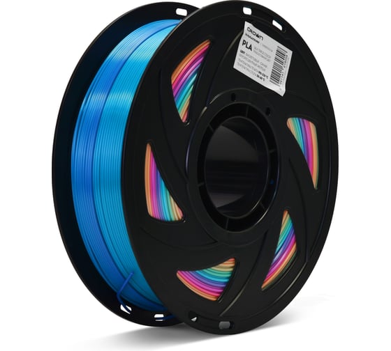 Пластик для принтера CROWN MICRO CM-FILPLAST014PBY PLA Silk Тройной Пурпурный-синий-флуоресцентный жёлтый CM000003734