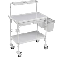 Тележка медицинская инструментальная дезар ТИ-2-ВШ-01-«КРОНТ» по ТУ 9451-005-11769436-2002 в варианте поставки ТИ-2-ВШ-01-«КРОНТ»-1 (с ручкой, с замками, держатель контейнера, контейнеры) 606361