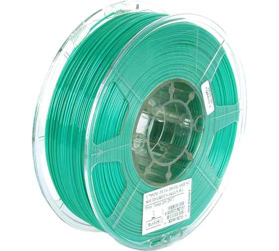 Катушка PETG-пластика 1.75 мм, 1 кг., изумрудный ESUN УТ000007282 1