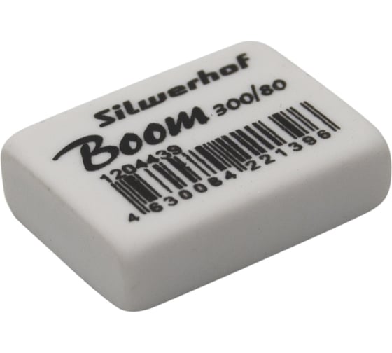 Ластик Silwerhof Boom 300/80 181146 26x18.5x8 мм, каучук термопластичный, белый 1204439 1
